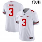 NCAA Ohio State Buckeyes Youth #3 Demario McCall White Nike Football College Jersey CVC8445DQ